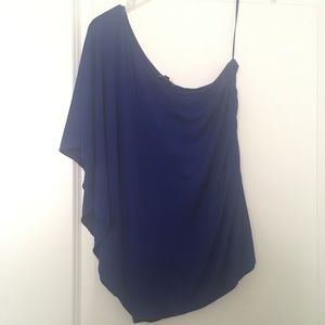 Express- Cobalt One Shoulder Top